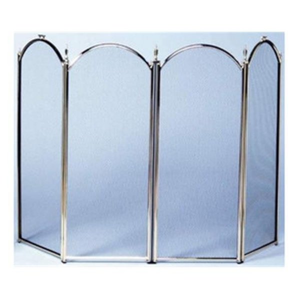 Blueprints 4 Fold Polished Brass Screen- S-2113 BL139869